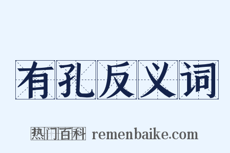 有孔反义词是什么意思的图片